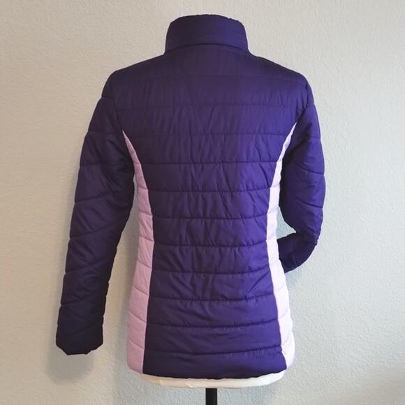 Roebuck & Co. NEW Purple Tonal Pocketed Quilted Puffer Jacket Ski Coat XL 16 - Picture 5 of 14
